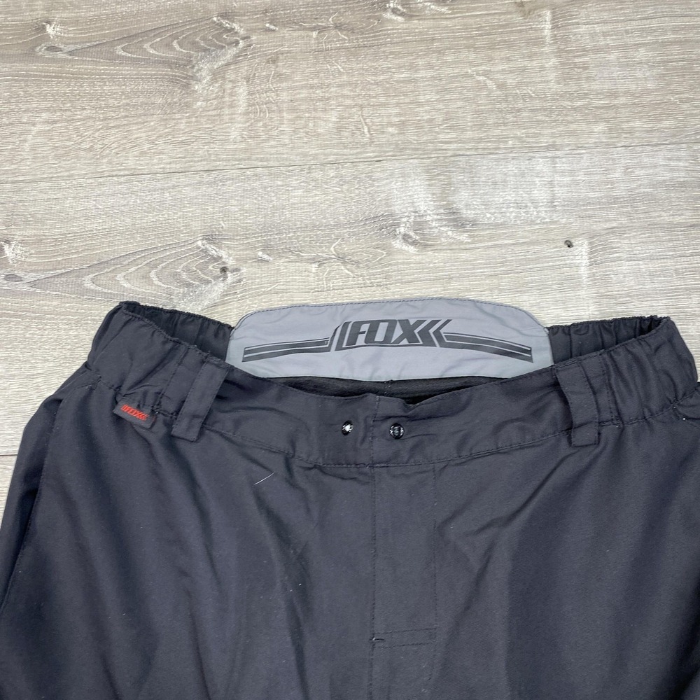 Fox Cycling Cargo Shorts Mens 34 Black Padded Liner MTB Elastic Waist Pockets - Picture 2 of 11
